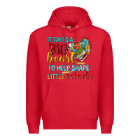 Red big heart to help shape little minds tbw Premium Hoodie - texasbilliewilder