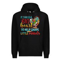 Black big heart to help shape little minds tbw Premium Hoodie - texasbilliewilder
