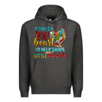 Charcoal Heather big heart to help shape little minds tbw Premium Hoodie - texasbilliewilder
