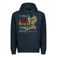 Navy big heart to help shape little minds tbw Premium Hoodie - texasbilliewilder