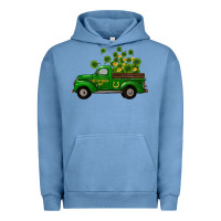 Pigment Pebble Blue st patricks truck shamrock horseshoe gold Urban Hoodie - RanaPortraitStore