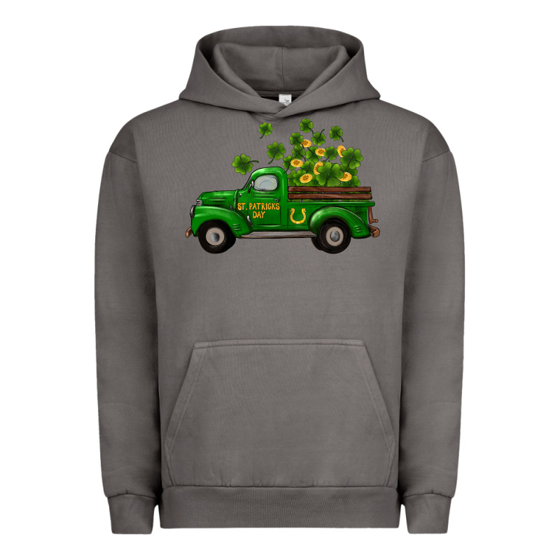 St Patricks Truck Shamrock Horseshoe Gold Urban Hoodie by RanaPortraitStore | Teevron