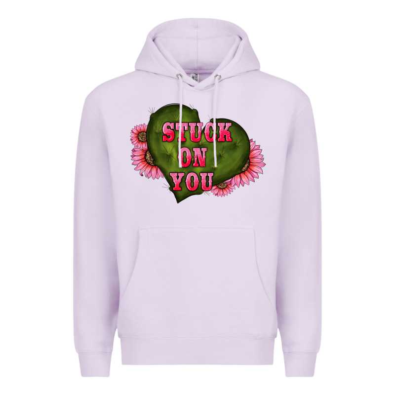Valentine's Day Stuck On You Heart Sunflowers Premium Hoodie by RanaPortraitStore | Teevron