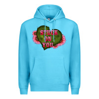 Ocean Blue valentine's day stuck on you heart sunflowers Premium Hoodie - RanaPortraitStore