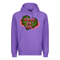 Purple valentine's day stuck on you heart sunflowers Premium Hoodie - RanaPortraitStore