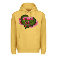 Antique Gold valentine's day stuck on you heart sunflowers Premium Hoodie - RanaPortraitStore