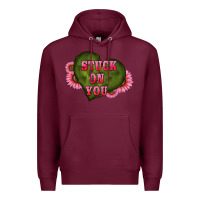 Burgundy valentine's day stuck on you heart sunflowers Premium Hoodie - RanaPortraitStore