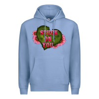 Colony Blue valentine's day stuck on you heart sunflowers Premium Hoodie - RanaPortraitStore