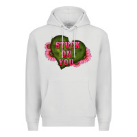 Dove Grey valentine's day stuck on you heart sunflowers Premium Hoodie - RanaPortraitStore