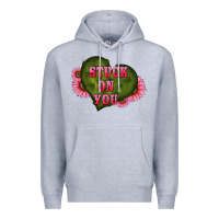 Heather Grey valentine's day stuck on you heart sunflowers Premium Hoodie - RanaPortraitStore
