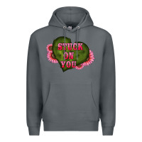 Rock valentine's day stuck on you heart sunflowers Premium Hoodie - RanaPortraitStore
