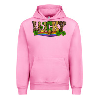 Fuchsia Pink st patricks shamrock gold with rainbow Urban Hoodie - RanaPortraitStore
