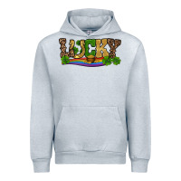 Heather Grey st patricks shamrock gold with rainbow Urban Hoodie - RanaPortraitStore