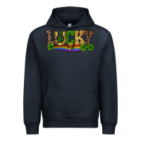 Navy st patricks shamrock gold with rainbow Urban Hoodie - RanaPortraitStore