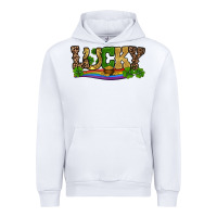 White st patricks shamrock gold with rainbow Urban Hoodie - RanaPortraitStore