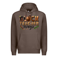 Coffee black teacher magic melanin Premium Hoodie - texasbilliewilder