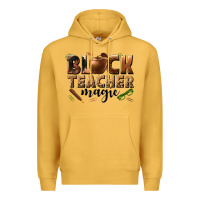 Mustard black teacher magic melanin Premium Hoodie - texasbilliewilder
