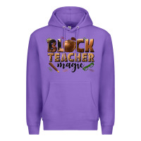 Purple black teacher magic melanin Premium Hoodie - texasbilliewilder