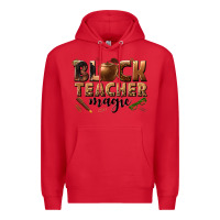 Red black teacher magic melanin Premium Hoodie - texasbilliewilder