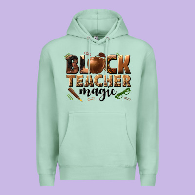 Black Teacher Magic Melanin Premium Hoodie Designed By Texasbilliewilder