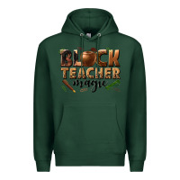 Sports Green black teacher magic melanin Premium Hoodie - texasbilliewilder