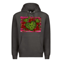 Smoke Valentine Cactus Heart with Roses Premium Hoodie - RanaPortraitStore