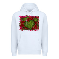 White Valentine Cactus Heart with Roses Premium Hoodie - RanaPortraitStore