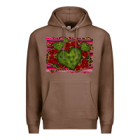Chestnut Valentine Cactus Heart with Roses Premium Hoodie - RanaPortraitStore