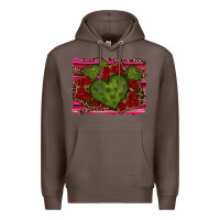 Coffee Valentine Cactus Heart with Roses Premium Hoodie - RanaPortraitStore