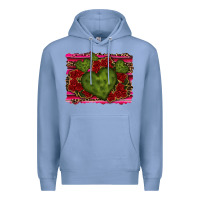 Colony Blue Valentine Cactus Heart with Roses Premium Hoodie - RanaPortraitStore