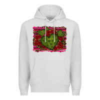 Dove Grey Valentine Cactus Heart with Roses Premium Hoodie - RanaPortraitStore