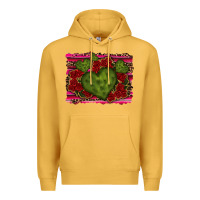 Mustard Valentine Cactus Heart with Roses Premium Hoodie - RanaPortraitStore