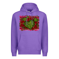 Purple Valentine Cactus Heart with Roses Premium Hoodie - RanaPortraitStore