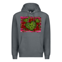 Rock Valentine Cactus Heart with Roses Premium Hoodie - RanaPortraitStore