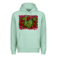 Seafoam Valentine Cactus Heart with Roses Premium Hoodie - RanaPortraitStore