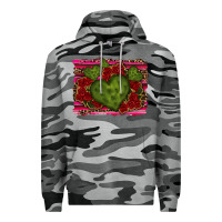 Slate Camo Valentine Cactus Heart with Roses Premium Hoodie - RanaPortraitStore
