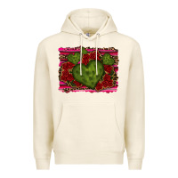 Tofu Valentine Cactus Heart with Roses Premium Hoodie - RanaPortraitStore