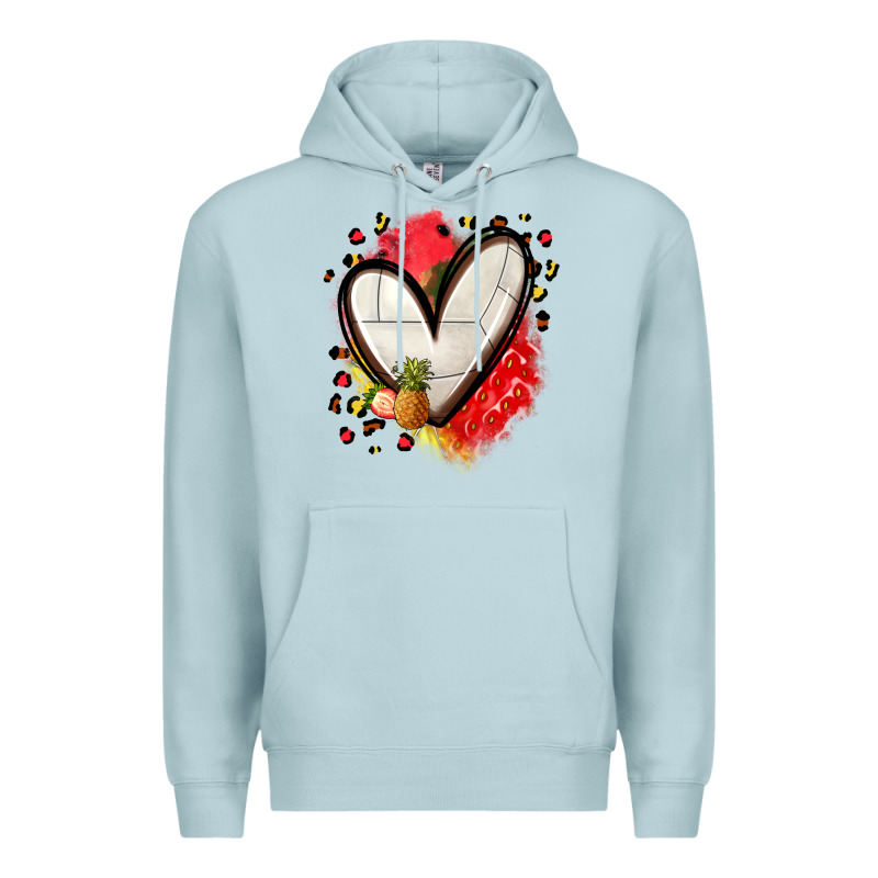 Fruits And Volleyball Heart Premium Hoodie by Zillion Design Studio | Teevron