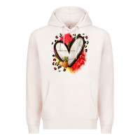 Pale Pink fruits and volleyball heart Premium Hoodie - Zillion Design Studio