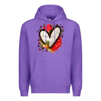 Purple fruits and volleyball heart Premium Hoodie - Zillion Design Studio