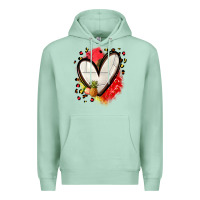 Seafoam fruits and volleyball heart Premium Hoodie - Zillion Design Studio