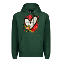 Sports Green fruits and volleyball heart Premium Hoodie - Zillion Design Studio