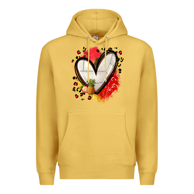 Fruits And Volleyball Heart Premium Hoodie by Zillion Design Studio | Teevron