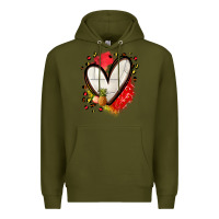 Army Green fruits and volleyball heart Premium Hoodie - Zillion Design Studio