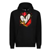 Black fruits and volleyball heart Premium Hoodie - Zillion Design Studio
