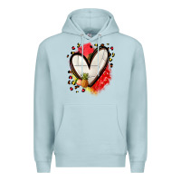 Blue Mist fruits and volleyball heart Premium Hoodie - Zillion Design Studio