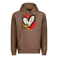 Chestnut fruits and volleyball heart Premium Hoodie - Zillion Design Studio