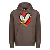 Coffee fruits and volleyball heart Premium Hoodie - Zillion Design Studio