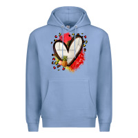 Colony Blue fruits and volleyball heart Premium Hoodie - Zillion Design Studio