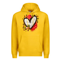 Lemon fruits and volleyball heart Premium Hoodie - Zillion Design Studio